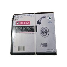 Delta Foundations Single-Handle Tub and Shower Faucet Brushed Nickel, + Valve
