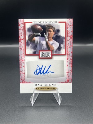 Dax Milne 2021 SAGE Premeir Draft Rookie Autograph Red #A137 Panthers
