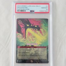 PSA 10 Disney Lorcana Dragon Fire Participation Promo Foil 1/C1 2024 EN