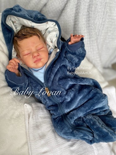 Reborn Baby Boy Doll Lovan by Cassie Love Brace LTD COA 107/900 By Sara Palmer - Picture 7 of 24