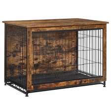 Feandrea Dog Crate Furniture, 38.6" Side End Table, Modern Kennel for Dogs In...