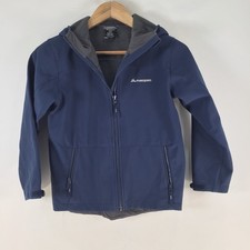 Macpac kids unisex windbreaker jacket 8 years navy blue hood long sleeve 116476