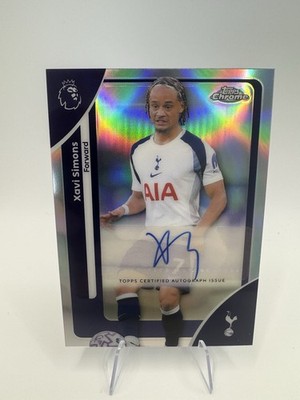 Xavi Simons 2025-26 Topps Chrome EPL SP Refractor Auto Leipzig CA-XS Tottenham