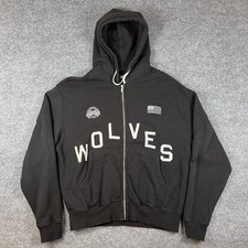 Darc Sport Hoodie Mens M Black Full Zip Wolves Sweatshirt USA Flag Bodybuilding