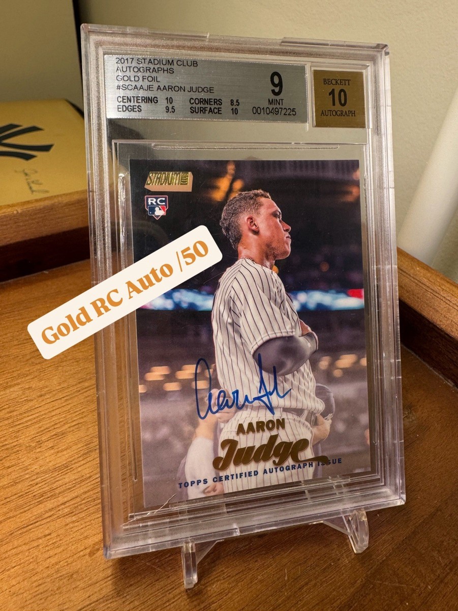 50! 2017 Topps Stadium Club GOLD Foil Aaron Judge Rookie RC Auto