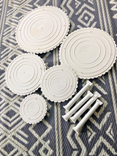 Vtg Wilton Tiered Wedding Cake Separators 5/P...