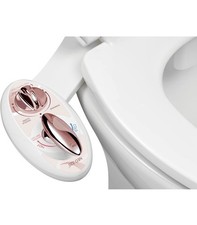LUXE Bidet NEO 320 - Warm Water, Dual Nozzle, Self-Cleaning, Rose Gold