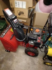 PowerSmart PSSHD24T Two Stage Snow Blower - Black/Red