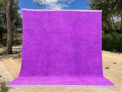 Authentic Handwoven Purple Moroccan Rug – Vibrant Berber Design, Premium Quality