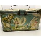 Antique Peter Rabbit Candy Tin Litho Kandies For The Kiddies Tindeco