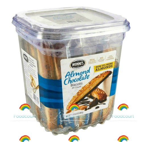 2 Packs Nonni's Almond Dark Chocolate Biscotti 24 ct 1 LB 15.2 oz Each Pack - Picture 3 of 10