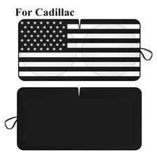 For Cadillac CTS CT5 CT6 SRX US Flag Car Windshield Sun Shade UV Block Shield
