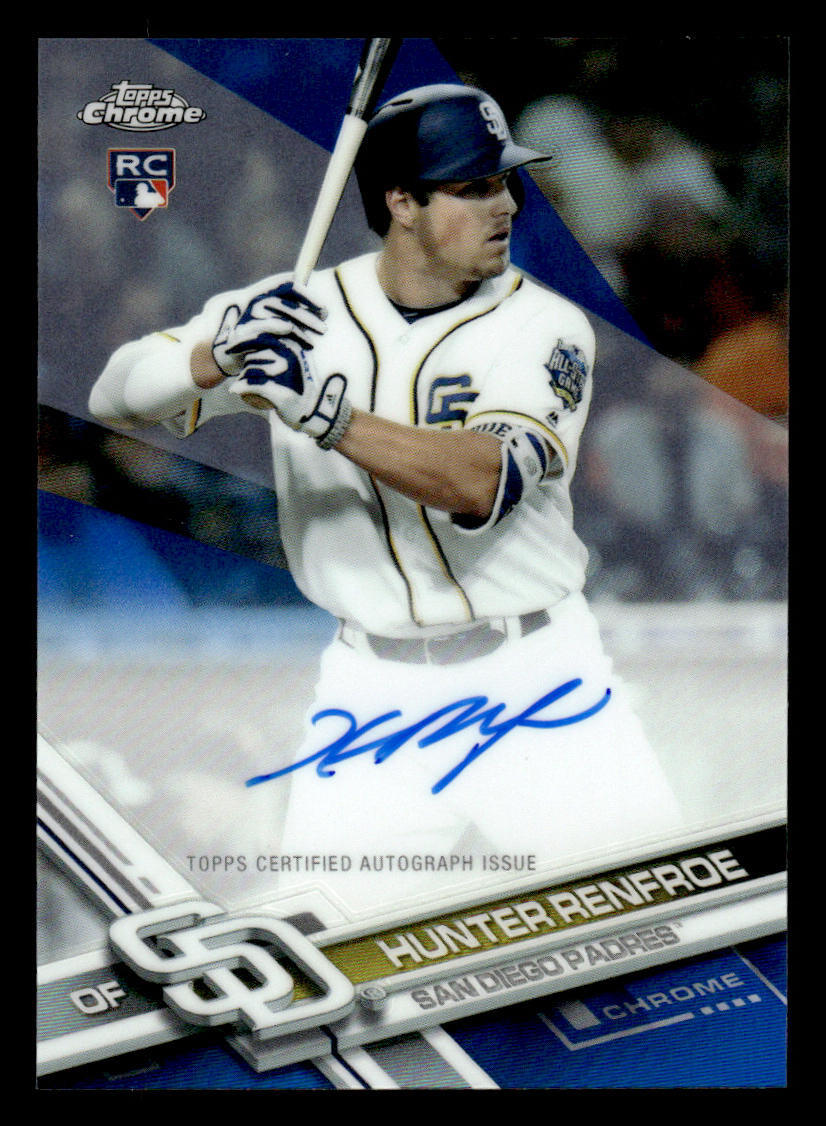 Hunter Renfroe 2017 Topps Chrome #RA-HR Rookie Autographs Blue Refractor 118/150