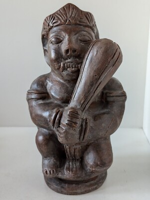 Vintage Rare Terracotta Buddhist Hindu Guardian Statue Dvarapala Java 30cm+