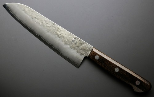 Yasuki Hagane Gingami #3 steel SUS405 stainless Clad Santoku Multi Purpose Knife - Picture 8 of 9