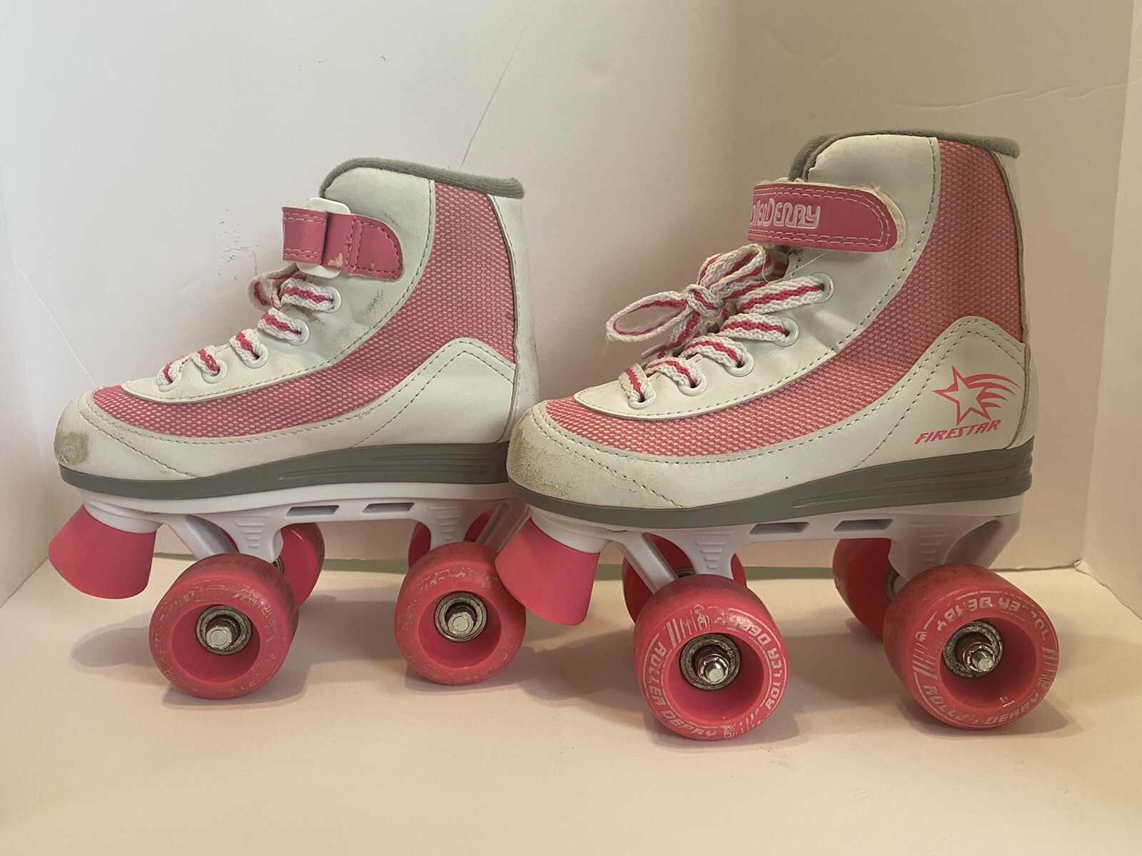 White Pink  Jr Kids Skate