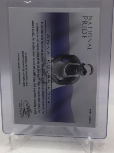 2017 Leaf Signature National Pride Auto grün 7/10 #NP-AK1 Anna Kournikova - Bild 2 von 2