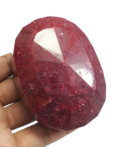 2207 Ct Natural Mozambique Pigeon Blood Red Ruby Oval Cut Huge Loose Gemstone - Picture 8 of 8