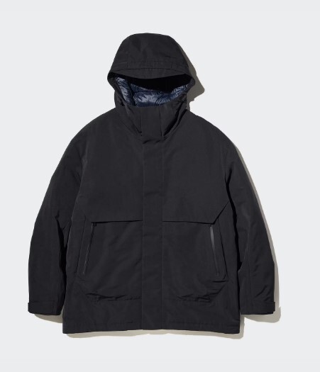 ユニクロ　ジルサンダー　ブラック ジャケット XL Uniqlo Jil Sander +J Hybrid Down Parka Men New Beautiful