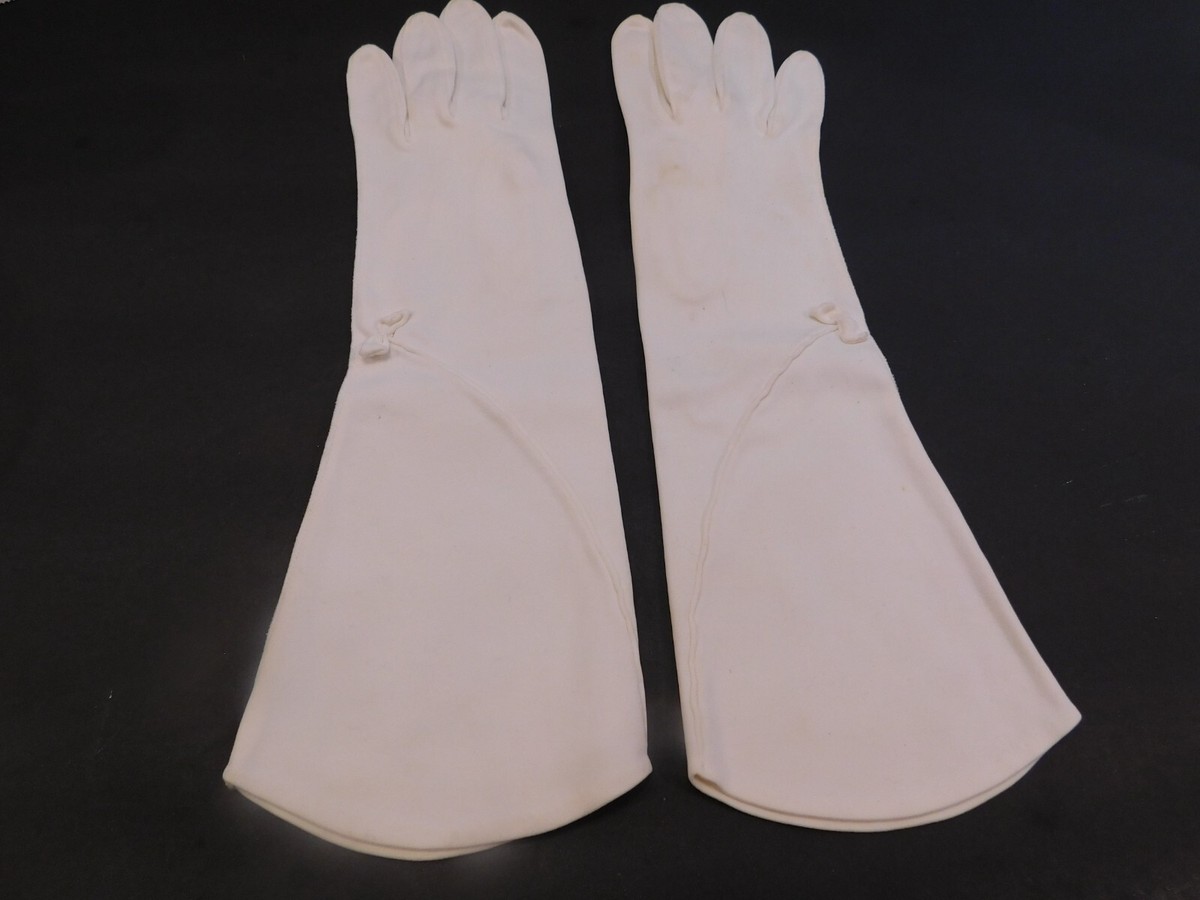GRANDOE LADIES WHITE COTTON DRESS GLOVES SIZE 7.5 | eBay