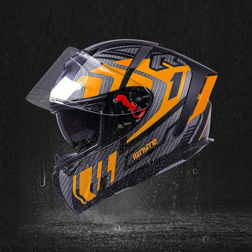 Casco de motocicleta Ignyte IGN-4 ATOMIXX cara completa doble visera certificado DOT - Imagen 20 de 100