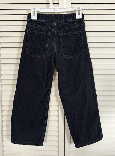 Old Navy Boys Youth Corduroy Navy Blue Pants Size 5 Wide Leg Adjustable Waist - Picture 7 of 13