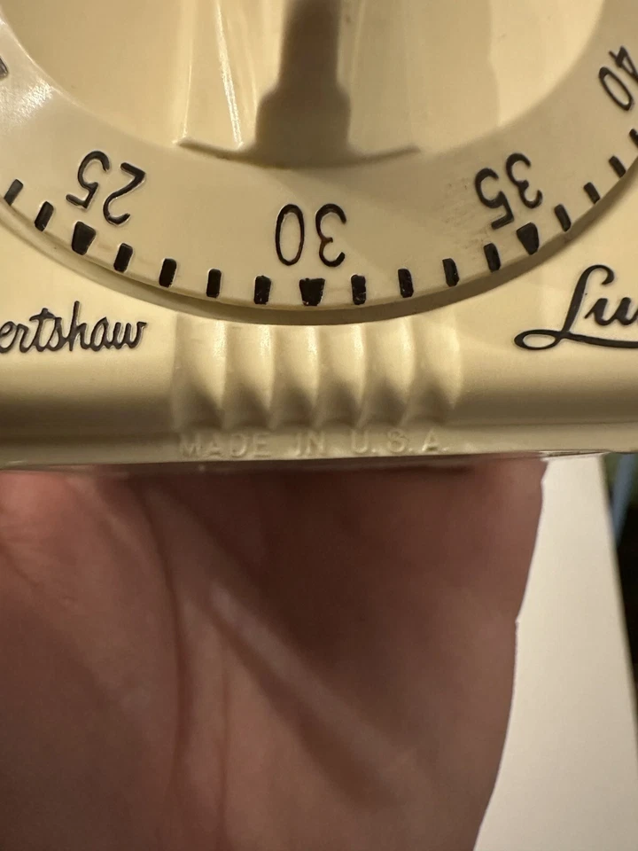 PERILLA TEMPORIZADOR DE COCINA VINTAGE ROBERT SHAW LUX 60 MINUTOS Y CAMPANA FUNCIONA Foto 2 de 4