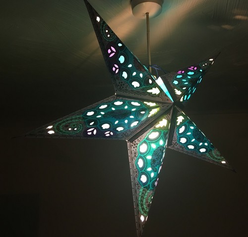 Decorative Paper Star Lampshade Light Hanging Lamp Festive Christmas Lantern - Picture 75 of 179