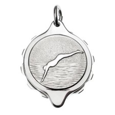 SOS Talisman Edelstahl Anh&auml;nger Schwimmen Und 55.9cm Kette