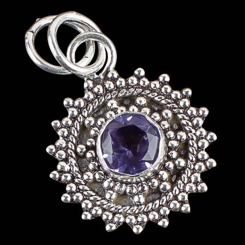 Natürlicher Iolith Edelstein 925 Sterlingsilber Schmuck Anhänger 1" Muttertag Geschenk - Bild 1 von 6