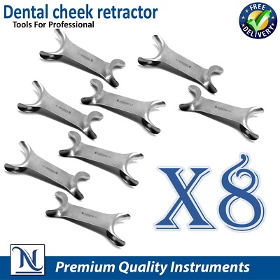 Dental Steel Double-Head Ortho Mouth Opener Stainless Cheek Lip Retractor Metal