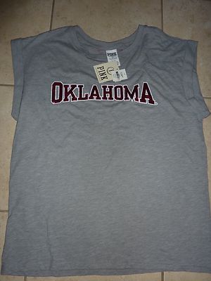 T-shirt Victoria's Secret PINK - Oklahoma OU Bling, V-neck, Taille S, Neuf