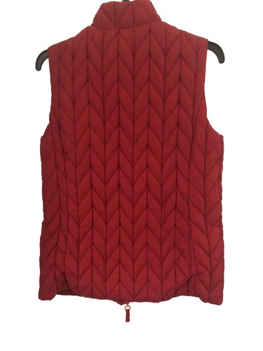 Coldwater Creek Ladies Jacket Vest Small 6/8 Puffer Sleeveless Zip Up Red - Picture 2 of 4