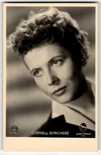 CORNELL BORCHERS VINTAGE POSTCARD ACTRESS CLOSEUP IMAGE FBZ UNUSED GREAT SHAPE!