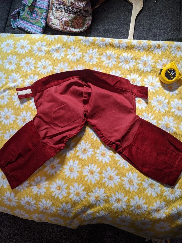 Pantalones/Ropa Perro Vintage Años 70 Rojo Debonaire of California Pana Foto 4 de 4