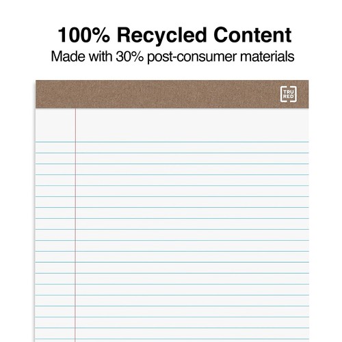 Staples Notepads 8.5" x 11.75" Wide White 50 Sh./Pad 12 Pads/PK TR58185/18590 - Picture 6 of 8