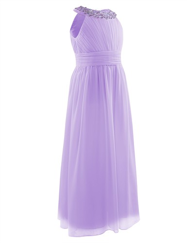 Flower Girls Dress Bridesmaid Birthday Party Prom Wedding Chiffon Formal Gown - Picture 18 of 75