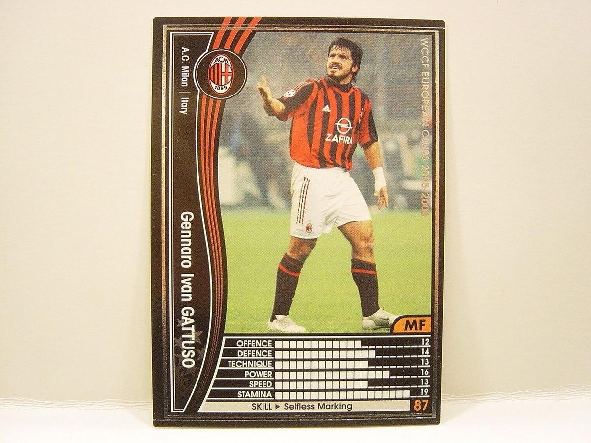 Panini WCCF 2005-06 Gennaro Ivan Gattuso 1978 Italy No.8 AC Milan