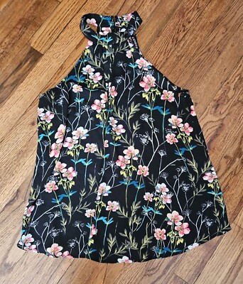 NWOT Express Halter Neck Floral Blouse Size Small