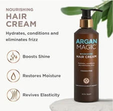 Argan Magic Nourishing Hair Cream - Hydrates Conditions and Eliminates Frizz