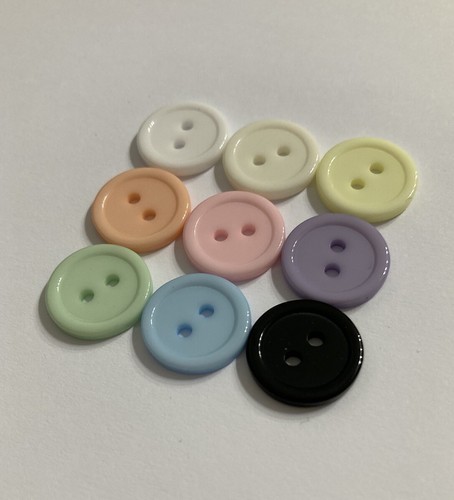 Glänzende pastellfarbene Knöpfe 15 mm (24L) 6er-Pack - Bild 2 von 12