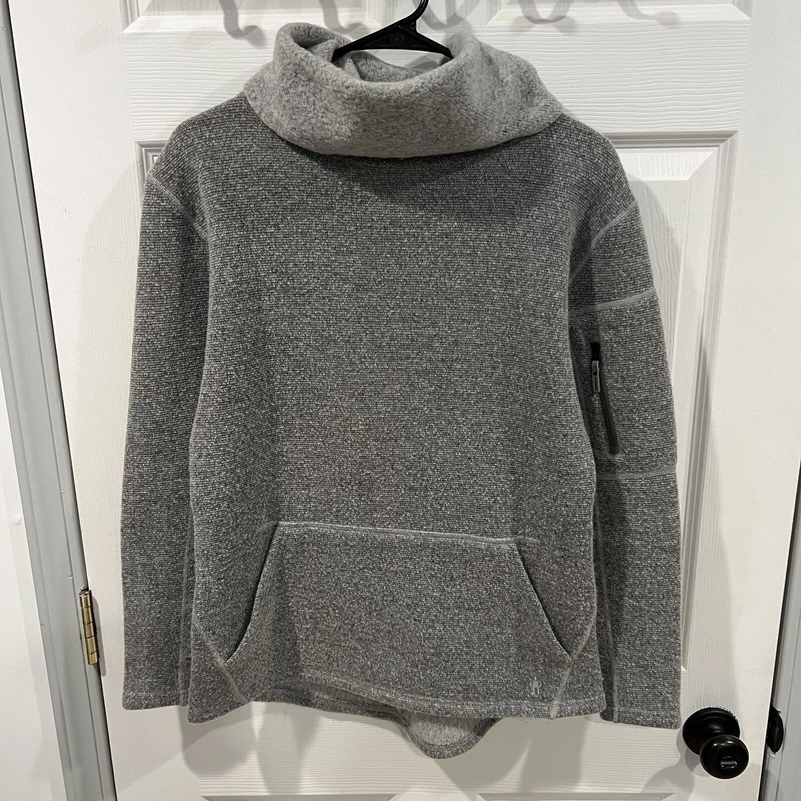 smartwool hudson trail merino wool fleece funnel neck pullover sweater
