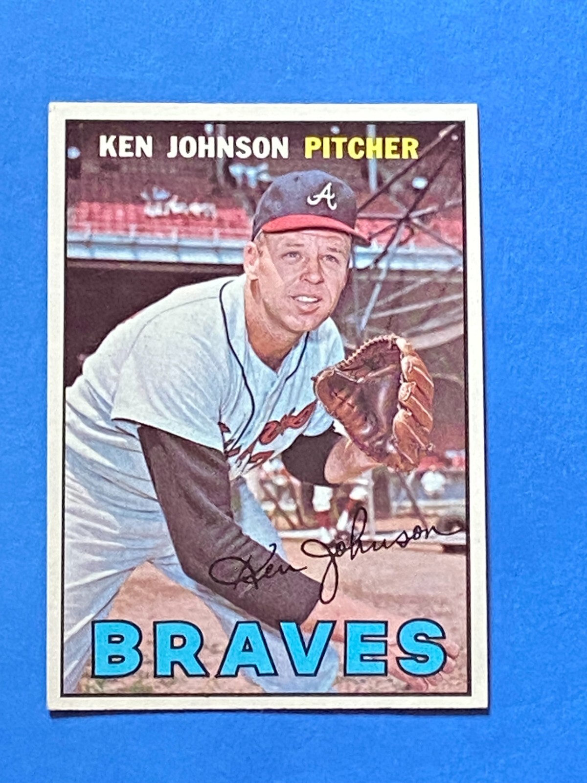 1967 topps #101 ken johnson ex