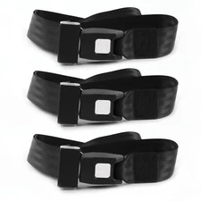 Chevy Chevelle 1968 - 1972 Standard 2pt Black Lap Bench Seatbelt Kit - 3 Belts
