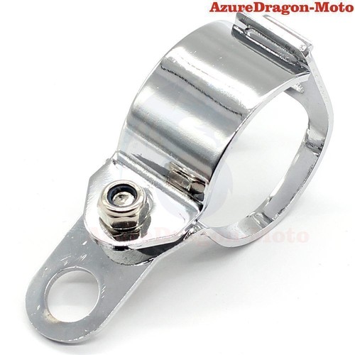 Chrome 35-39mm Motorcycle Turn Signal Mount Brackets Fork Clamps For Harley AU - Picture 3 of 10