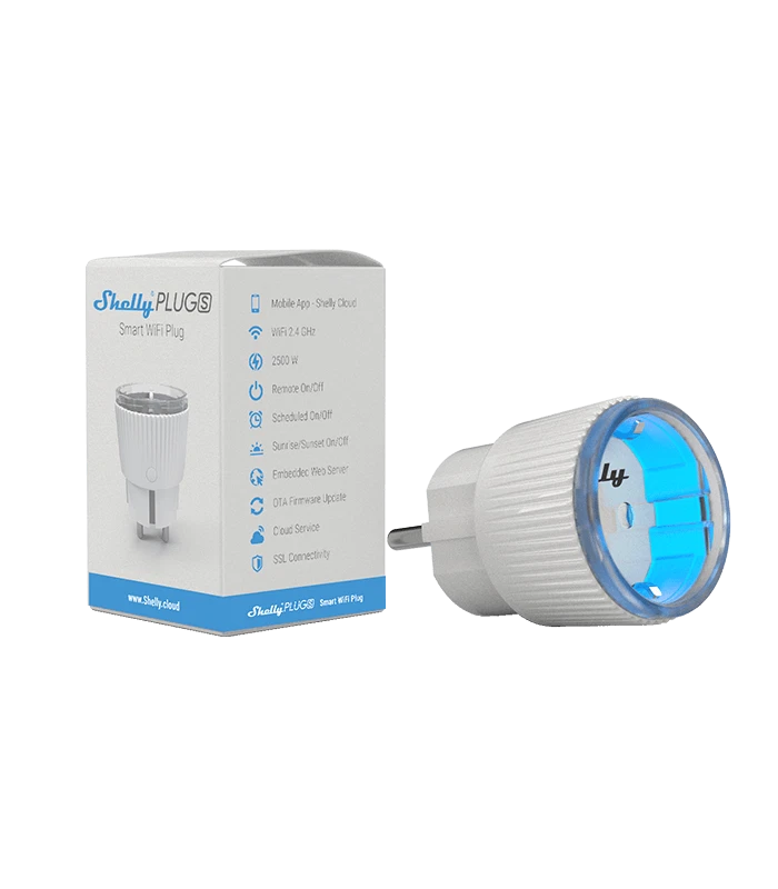 SHELLY Plug S Smart Wall Plug with Power Metering Wi Fi