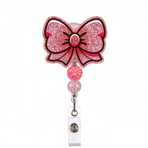 Medical Bead Badge Reel Name Tag Alligator Clip Retractable ID Card Badge Holder - Picture 9 of 15