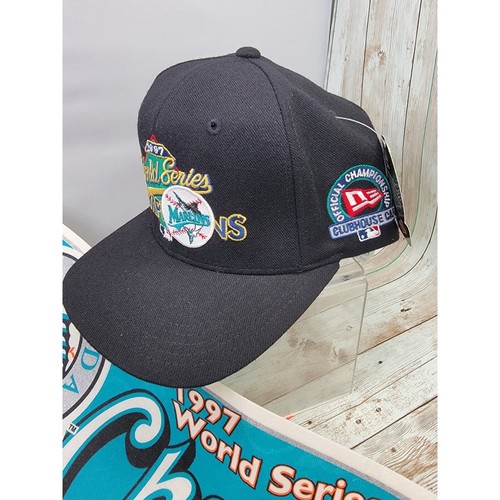 Vintage 1997 Florida Marlins World Series Champions MLB Felt Pennant & Hat - Picture 3 of 9