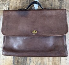 Vintage COACH RegencyBrown Leather Briefcase 5255. Made in USA.