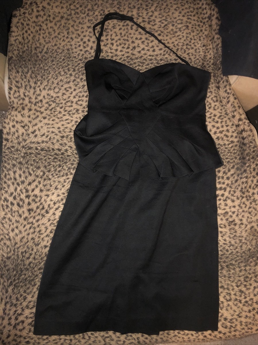 Jessica Simpson Black size 2 Strapless/ Halter Cocktail Dress ($138)  W/Peplum | eBay